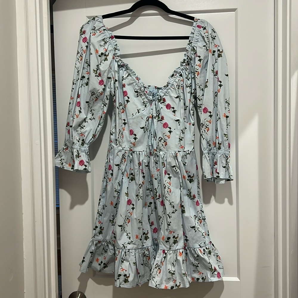 Hill House Nap Dress Samantha in Pond Floral Poplin